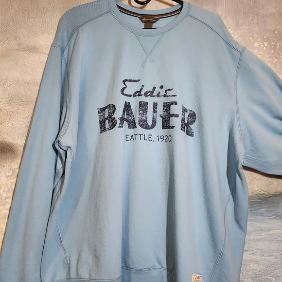 SSPC#03-NWT Eddie Bauer Mr. LS Everyday Fleece Sweatshirt 2XL 30"p2p - Picture 1 of 5